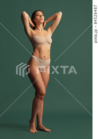 beautiful young nude woman. girl in sexy underwear - Stock Photo [28266581]  - PIXTA