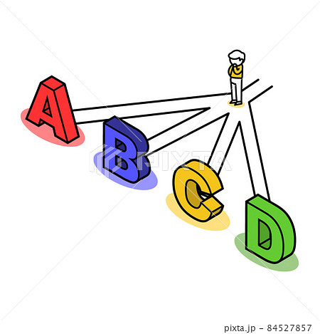 選択　アイソメトリック　悩む　4択 84527857