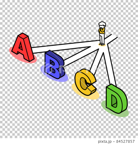 選択　アイソメトリック　悩む　4択 84527857