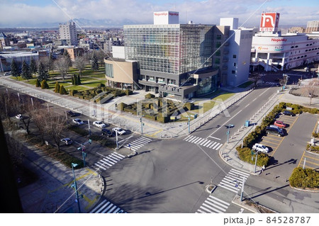 高所から見る帯広駅南口の前 高所から見る帯広駅南口の前 84528787
