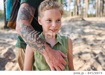 Man hugging his smiling european little daughter Man hugging his smiling european little daughter 84528974