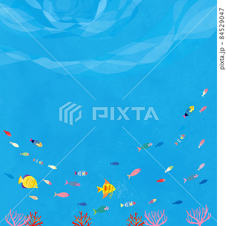 海の中のイラスト素材