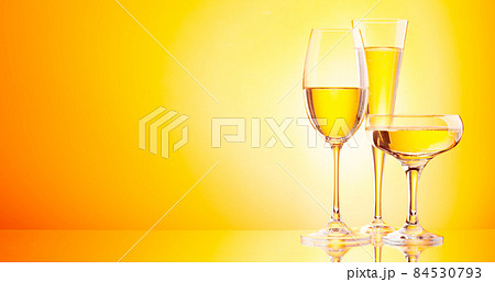 Three champagne glasses 84530793