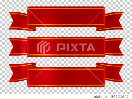 Cut out red ribbon - Stock Illustration [84531642] - PIXTA