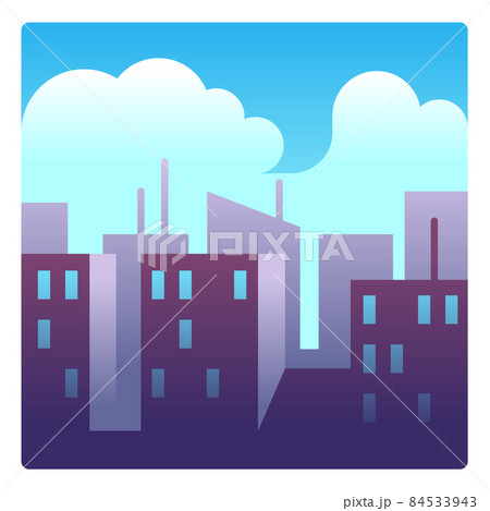 City landscape in daylight. Skycrapers on blue sky with clouds City landscape in daylight. Skycrapers on blue sky with clouds 84533943
