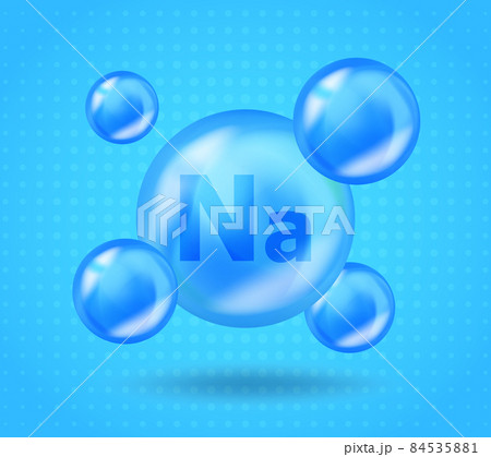 Realistic mineral Na Sodium design. Vitamin complex design for beauty, cosmetic, heath advertising. 3D Mineral Na Sodium drop pill capsule. Realistic mineral Na Sodium design. Vitamin complex design for beauty, cosmetic, heath advertising. 3D Mineral Na Sodium drop pill capsule. 84535881