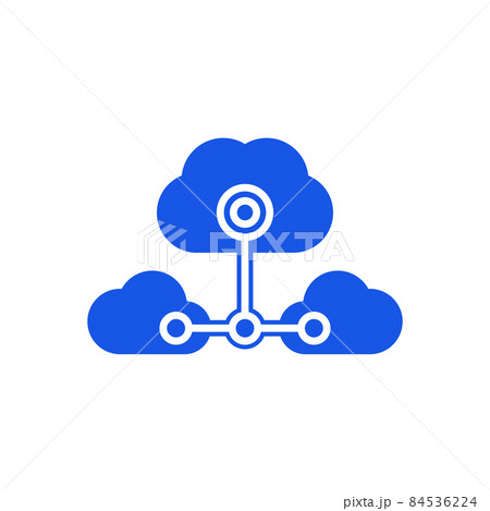 Cloud services icon on white 84536224