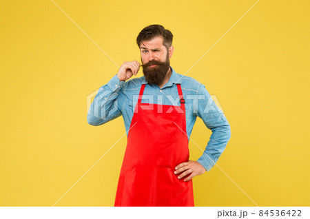 Hipster style. Well groomed macho barber. Barbershop 84536422