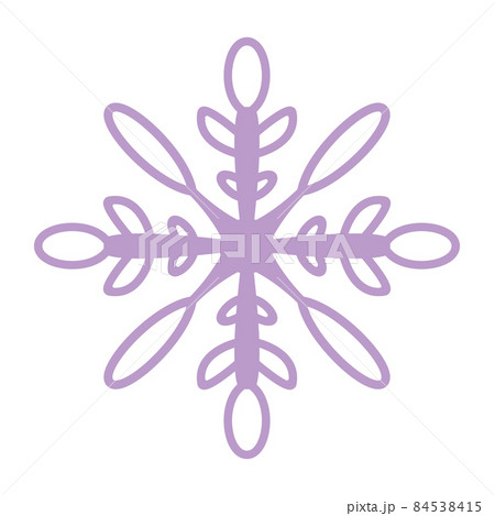 Snowflake icon. Simple flat vector line illustration isolated on white background. Silhouette flake of snow. Snowflake icon. Simple flat vector line illustration isolated on white background. Silhouette flake of snow. 84538415