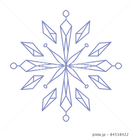 Snowflake icon. Simple flat vector line illustration isolated on white background. Silhouette flake of snow. Snowflake icon. Simple flat vector line illustration isolated on white background. Silhouette flake of snow. 84538422