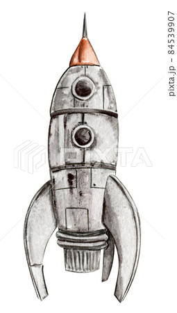 Watercolor rocket Watercolor rocket 84539907