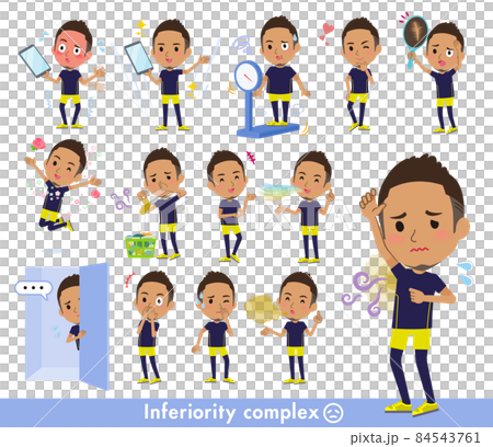 一組黑人男子穿運動裝自卑 84543761