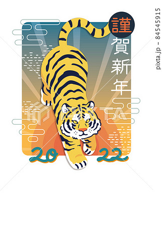 年賀状2022 寅年【A-05】縦タイプ はがきサイズ 年賀状2022 寅年【A-05】縦タイプ はがきサイズ 84545915