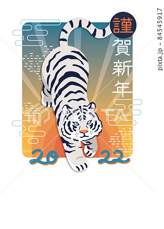 年賀状2022 寅年【A-07】縦タイプ はがきサイズ 年賀状2022 寅年【A-07】縦タイプ はがきサイズ 84545917