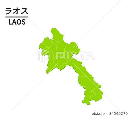ラオスの世界地図イラスト 84546270