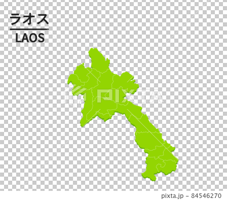 ラオスの世界地図イラスト 84546270