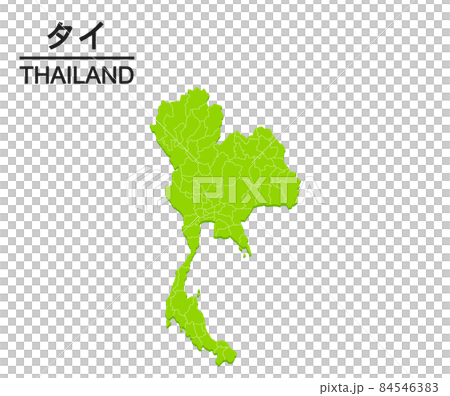 タイの世界地図イラストのイラスト素材 [84546383] - PIXTA
