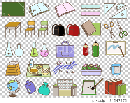 学校関連の素材 輪郭あり 学校関連の素材 輪郭あり 84547573