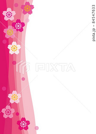 桜の花　フレーム　ホワイトスペース 84547633
