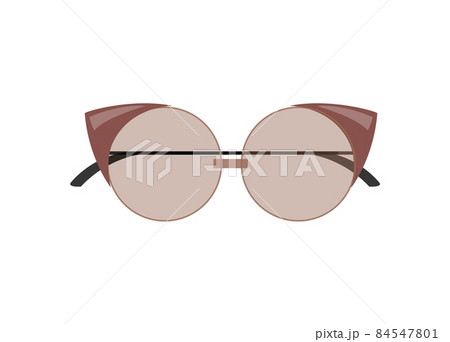 Stylish Female Cat-Eye Sunglasses of Rounded Shape 84547801
