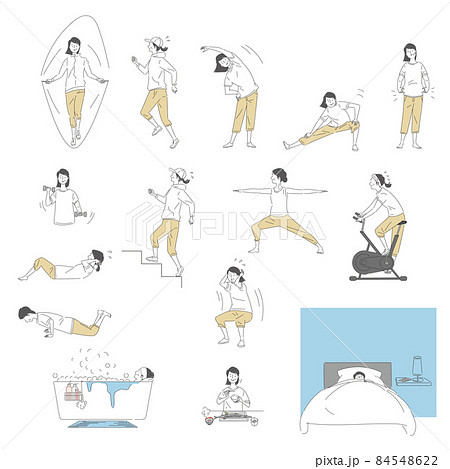 運動をする中年の女性 84548622