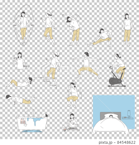 運動をする中年の女性 84548622