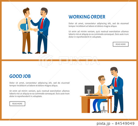 Working Order Boss Giving Instructions to Employee 84549049