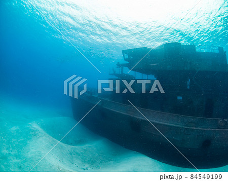 沈船 Uss Kittiwake グランドケイマン ケイマン諸島 の写真素材