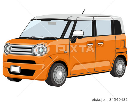 かわいいレトロな車のイラストのイラスト素材