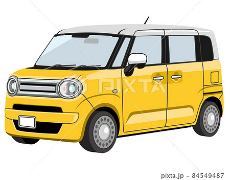 かわいいレトロな車のイラストのイラスト素材