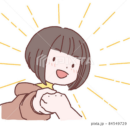 手をつかんで微笑む女性 84549729