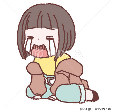 座り込んで号泣する女性 84549730