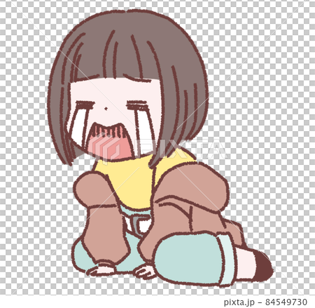 座り込んで号泣する女性 84549730