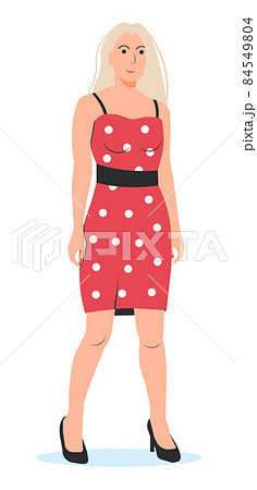 Women on High Heels and in Dress Isolated. Women on High Heels and in Dress Isolated. 84549804