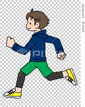 ランニングする男性 ランニングする男性 84550433