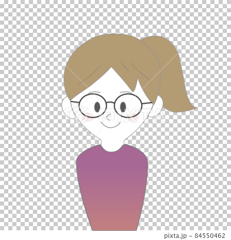 メガネをかけた女の子イラストのイラスト素材 メガネをかけた女の子イラストのイラスト素材