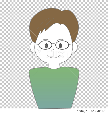 Illustration of a man wearing glasses 84550465
