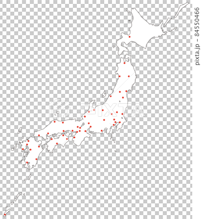 縣廳位置 日本地圖 陸線 84550466