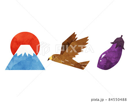 初夢のイラスト(水彩風加工) 初夢のイラスト(水彩風加工) 84550488