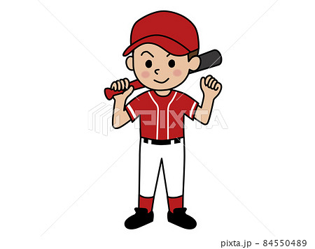 ガッツポーズの野球少年 84550489