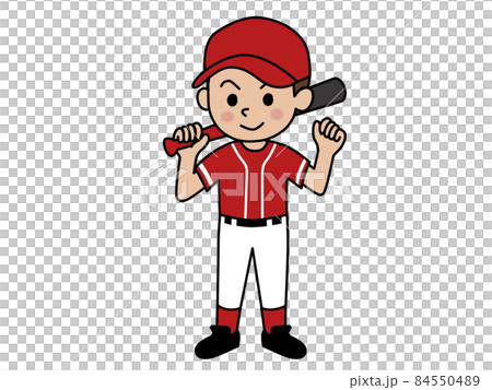 ガッツポーズの野球少年 84550489