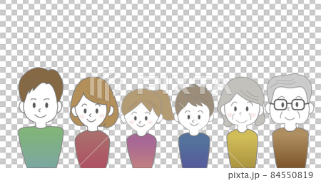 Family side-by-side illustration 84550819
