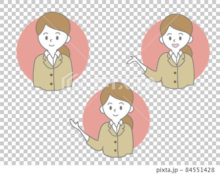 一個女人給出解釋的插圖 一個女人給出解釋的插圖 84551428