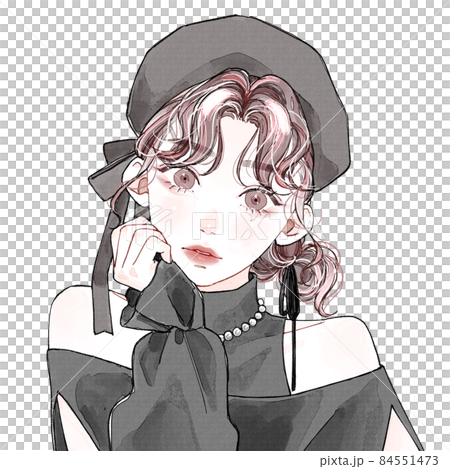 ベレー帽のイラスト素材 [84551473] - PIXTA