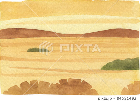 Nature landscape watercolor background Nature landscape watercolor background 84551492