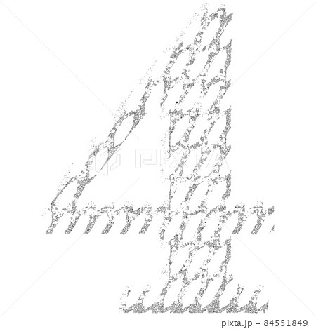 Cracked lines number.Art font.のイラスト素材 [84551849] - PIXTA