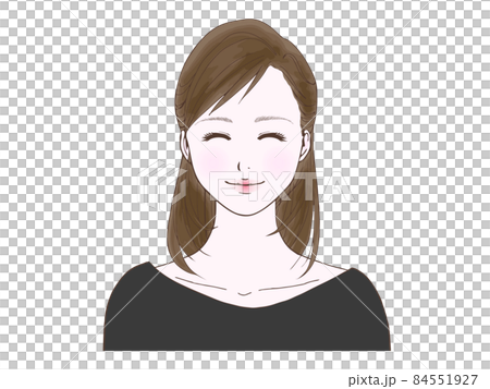 Smiling semi-long woman 84551927