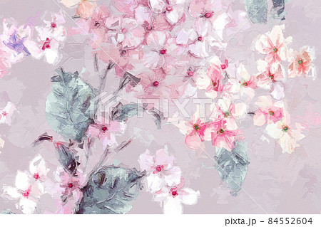 Beautiful oil painting flower illustration 84552604