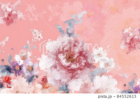 Beautiful oil painting flower illustration 84552615