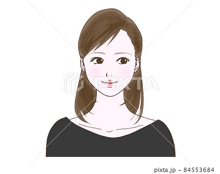 横目のセミロングの女性 84553684